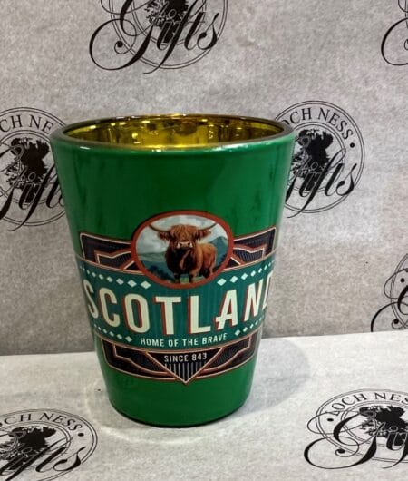 Shot Glass - Scotland Home of The Brave Highland Cow