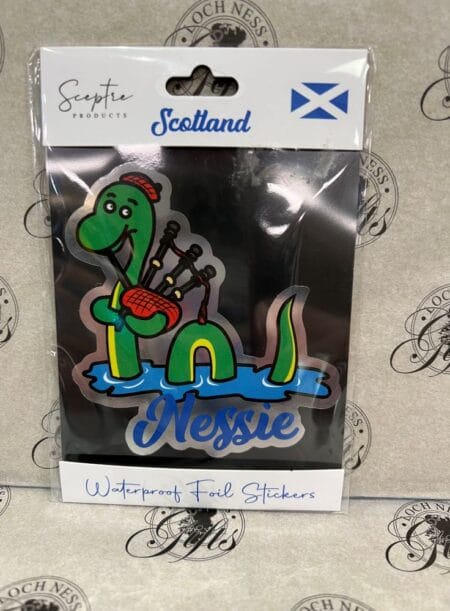Sticker - Nessie Playing Bagpipes