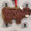 Christmas Decoration Wooden - Highland Cow