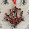 Christmas Decoration Wooden - Tartan Bagpipes