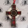 Christmas Decoration Wooden - Tartan Celtic Cross