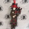 Christmas Decoration Wooden - Tartan Piper