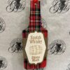 Christmas Decoration Wooden - Tartan Whisky Bottle
