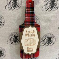 Christmas Decoration Wooden - Tartan Whisky Bottle