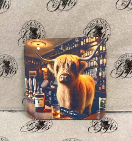Coaster - Majestic Highland Cow in a Bar