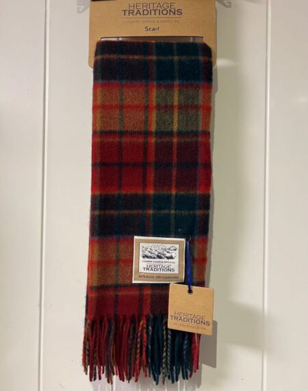 Scarf - Wool Tartan Scarf Antique Buchanan Scarf - Tartan Wool Scarf Antique Buchanan
