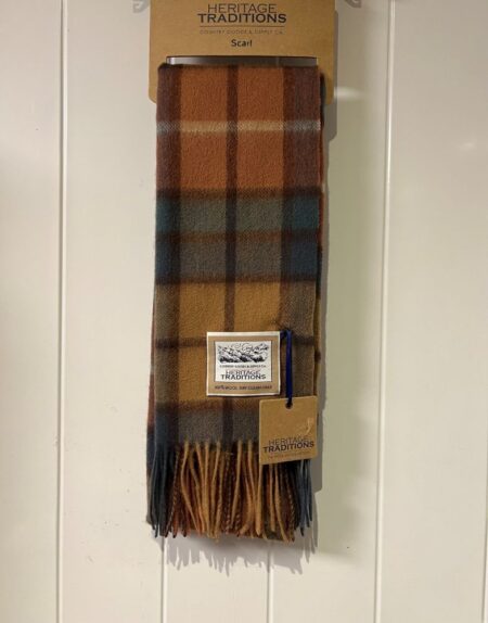 Scarf - Wool Tartan Scarf Autumn Check Scarf - Tartan Wool Scarf Autumn Check