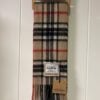 Scarf - Wool Tartan Scarf Camel Thomson Scarf - Tartan Wool Scarf Camel Thomson