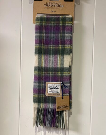 Scarf - Wool Tartan Scarf Heather Tartan Scarf - Tartan Wool Scarf Heather Tartan