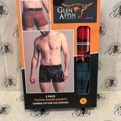 Adult Boxer Shorts 2 Pack Tartan