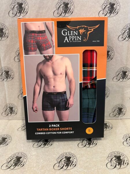 boxer shorts twin pack Adult Boxer Shorts 2 Pack Tartan