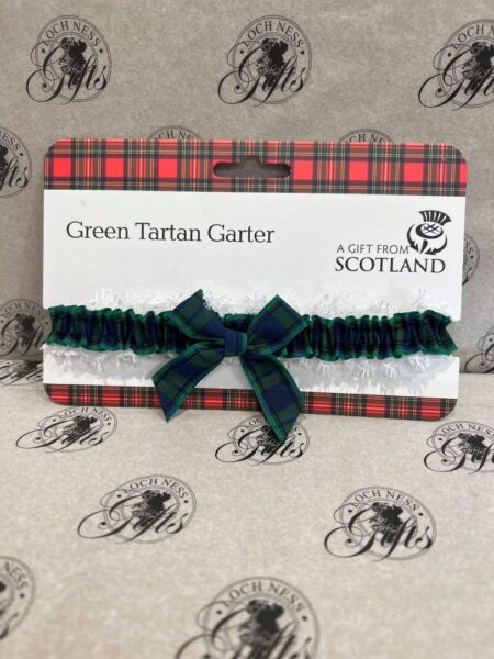 Wedding - Ladies Tartan Garter Green