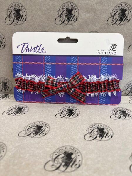 Wedding - Ladies Tartan Garter Red