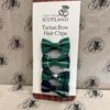 Hair Clips Green Tartan Bows