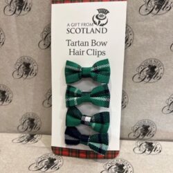 hair clips green Hair Clips Green Tartan Bows